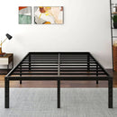 3500lbs Heavy Duty,18 Inch Metal Platform Bed Frame Steel Slat Mattress Foundation/Reinforced Platform/Noise Free/Easy Assembly