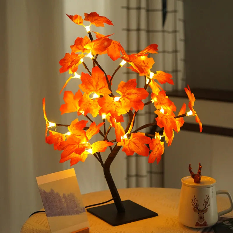 lampe de table led arbre cerisier cristal veilleuse nordique - vue 13 sur 19