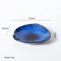Assiette ceramique style nordique forme coquillage salade