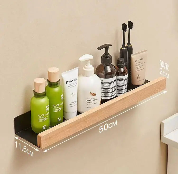 étagère en hêtre étanche pour rangement cuisine et salle de bain - vue 8 sur 20