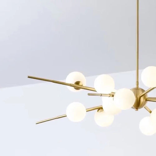 suspension LED en forme de boule de verre design moderne