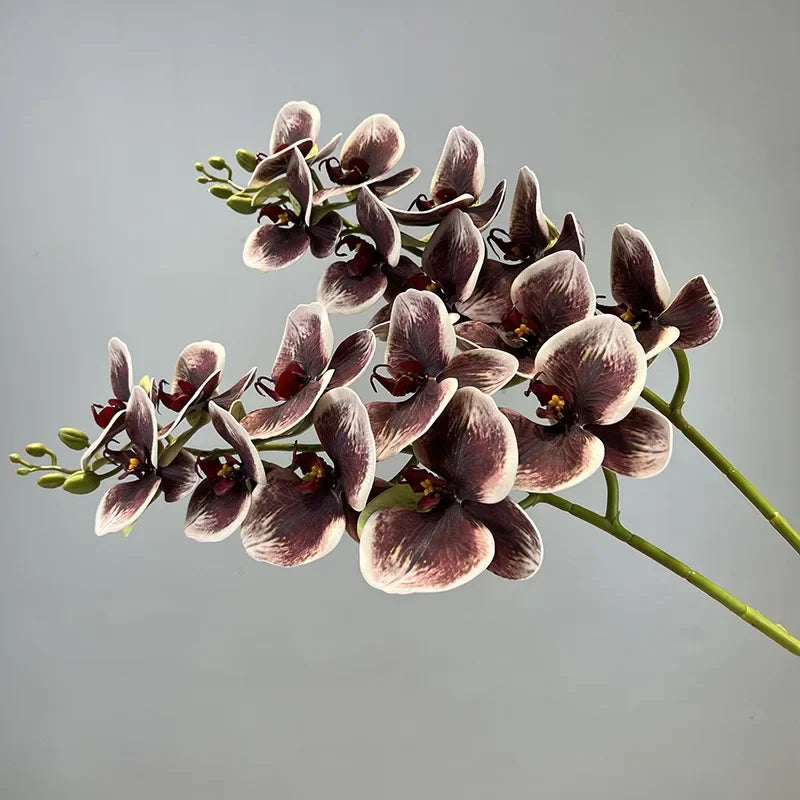 fleurs artificielles orchidée papillon en coton et silicone décoratives