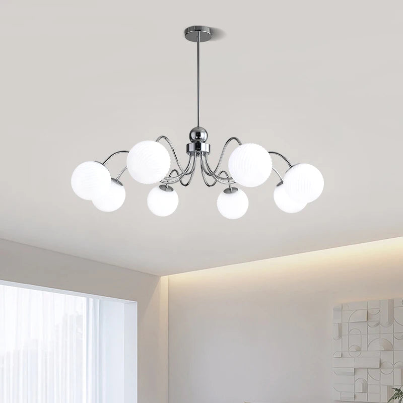 lustre led qiyimei artglass pour éclairage intérieur décoratif - vue 5 sur 12