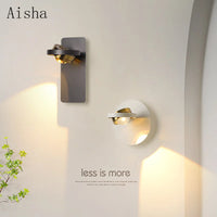 Minimalist LED rotating wall light for interior decoration