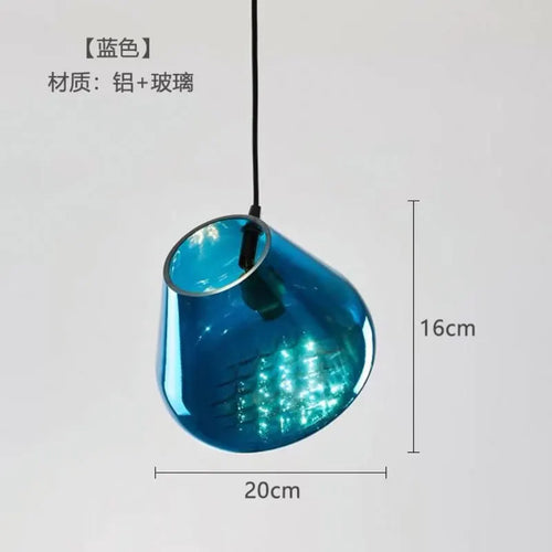 lustre en verre design pour cuisine bar et restaurant - vue 11 sur 13