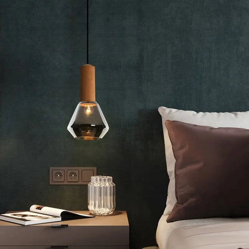 suspension Luxe cuivre LED nordique 19CM verre dépoli chambre décor luminaire suspendu étude salon allée maison lampe Lustre - vue 3 sur 10