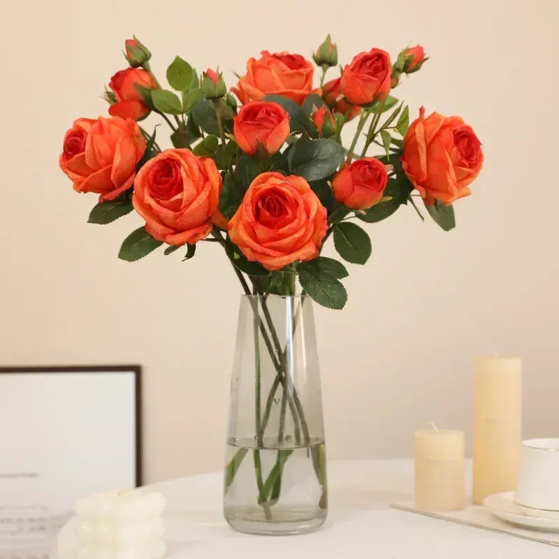 roses artificielles en soie pour décoration intérieure et extérieure - vue 5 sur 10