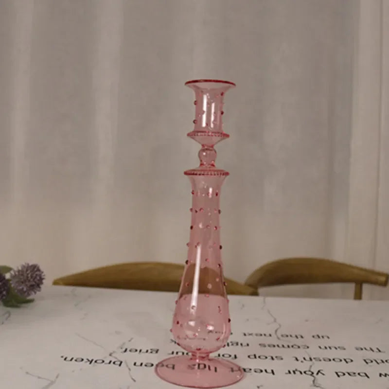 bougeoir en cristal pour décorations de mariage romantique - vue 6 sur 8