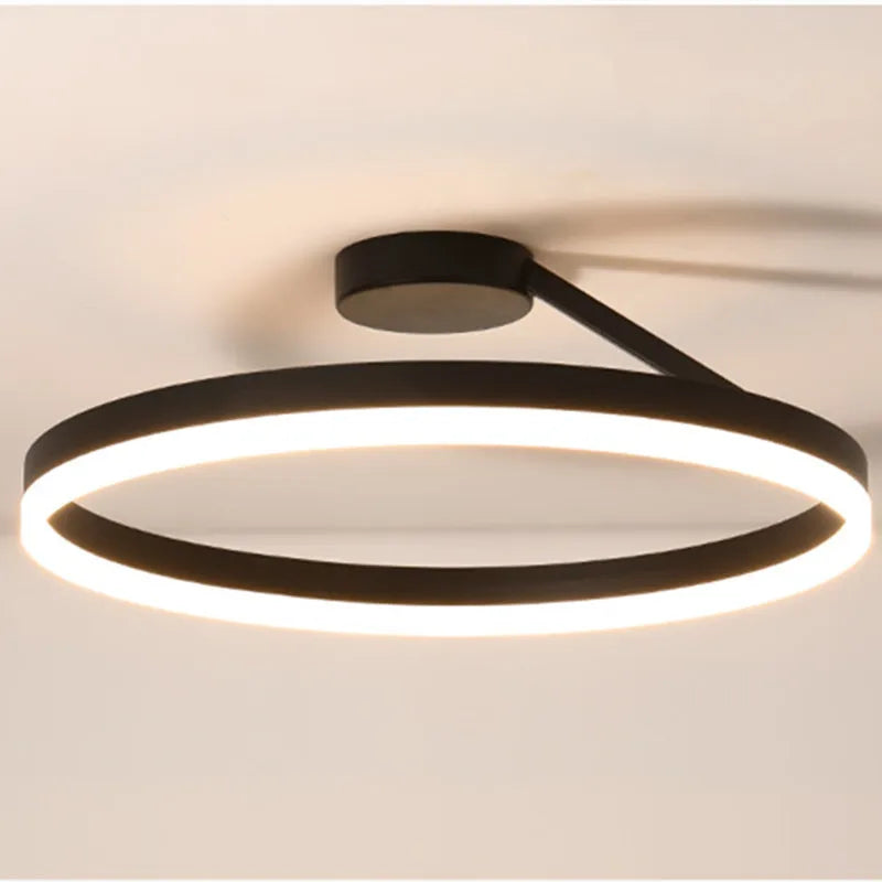 Lustre Led rond moderne à intensité variable