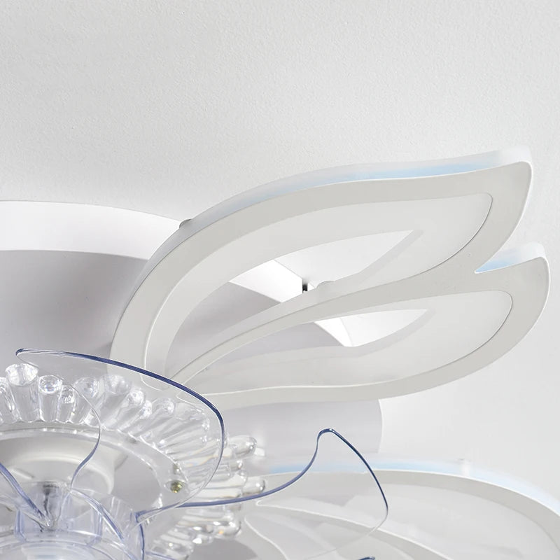 Busmos Fan LED Pendant Lamp Modern LED Pendant Lamp For Living Room, Bedroom, Studio Fan LED Pendant Lamp Dimmable White - vue 6 sur 9
