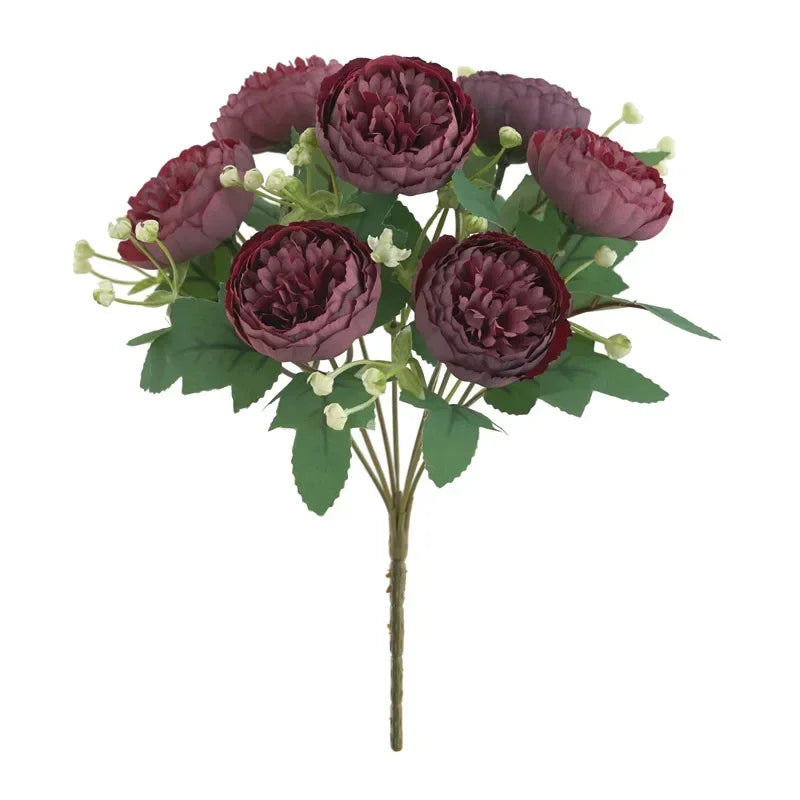 fleurs artificielles pivoines en soie pour mariage décoration florale - vue 13 sur 12
