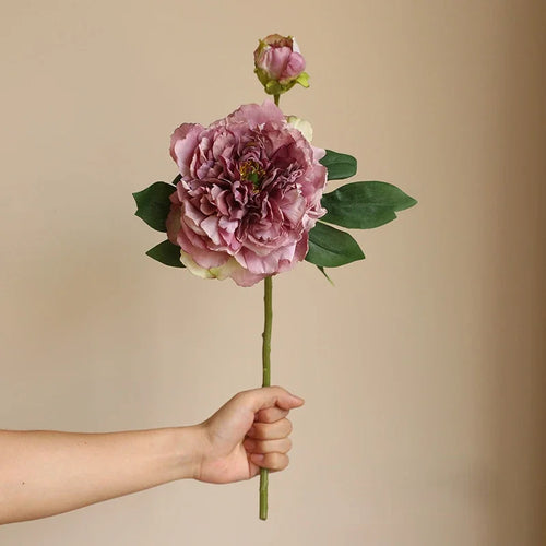Artificial silk peony plant for interior decoration realistic flowers - vue 11 sur 12