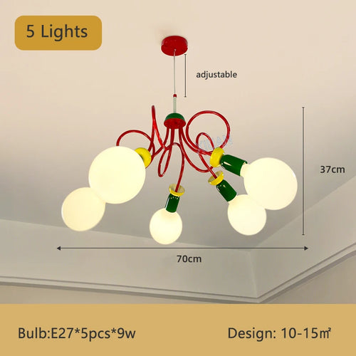 lustre design memphis coloré pour chambre enfant - vue 10 sur 9