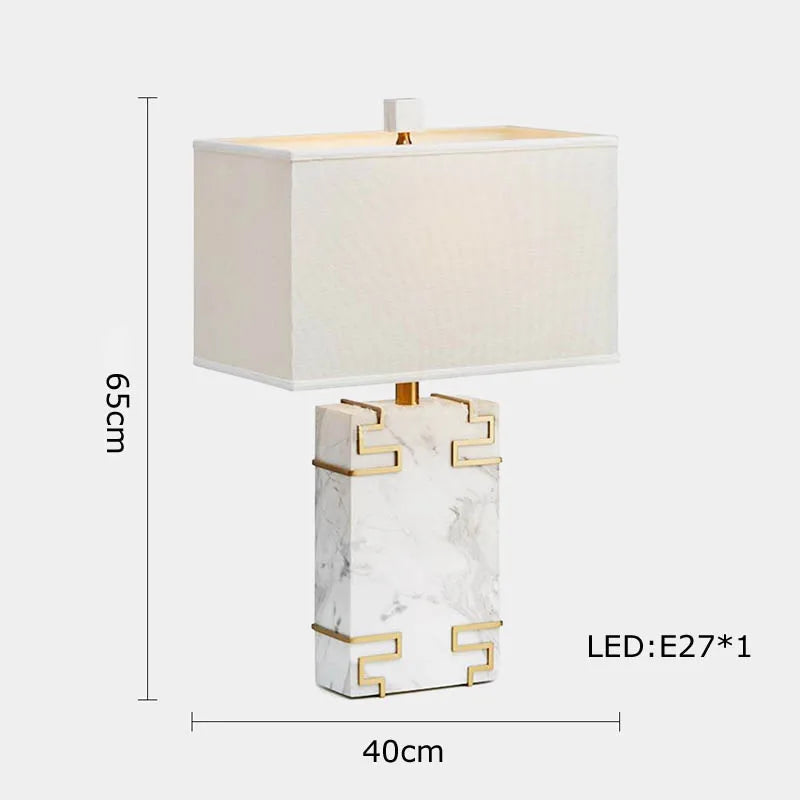lampe à poser rétro en tissu marbré pour décoration intérieure - vue 20 sur 21