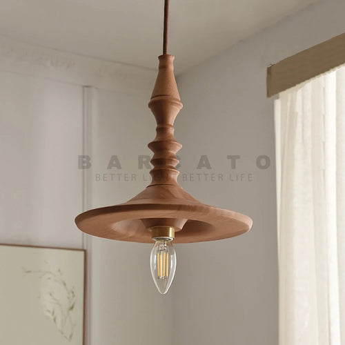 Éclairage intérieur moderne bois luminaire suspendu en bois nordique Restaurant Bar à côté de la lumière lustre ombre bois E14 110 V 220 V - vue 3 sur 8