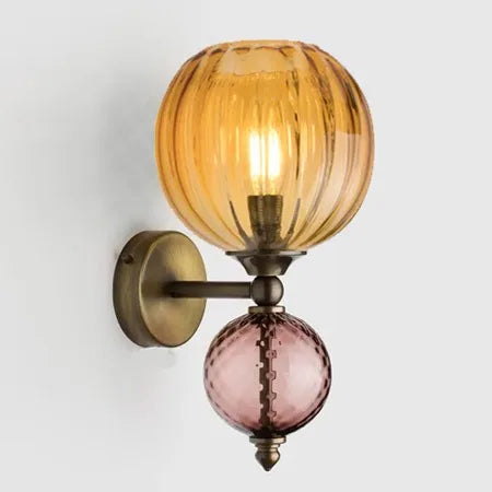 Modern coloured glass wall light for indoor decoration - vue 11 sur 11
