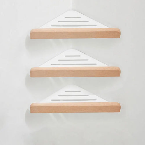 Wall Mount Floating Shelves, Wood and Aluminium, Storage Rack, Home Decor, Living Room, Bedroom, Bathroom, Kitch - vue 10 sur 12