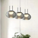 Modern nordic striped glass LED chandelier