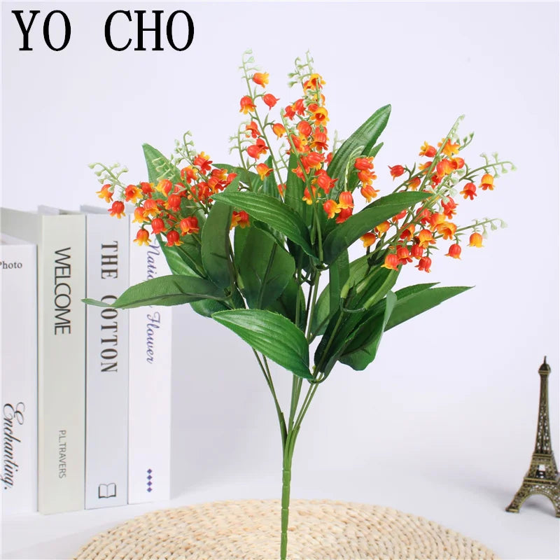 fleurs artificielles muguet bouquet de mariage décoration de fête - vue 10 sur 12