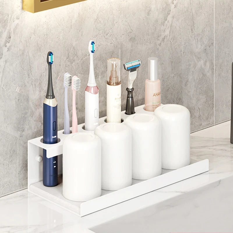 Aluminum Wall Mount Electric Toothbrush Holder for Bathroom, Shower, Toothbrush Hanger Brush Stand, Hanger Bathroom Organizer - vue 7 sur 16