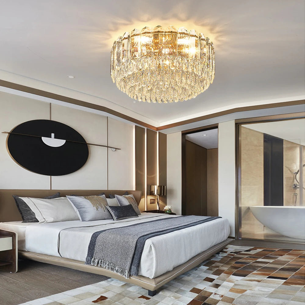 plafonnier led en cristal de luxe éclairage post-moderne nouvelle collection - vue 5 sur 28