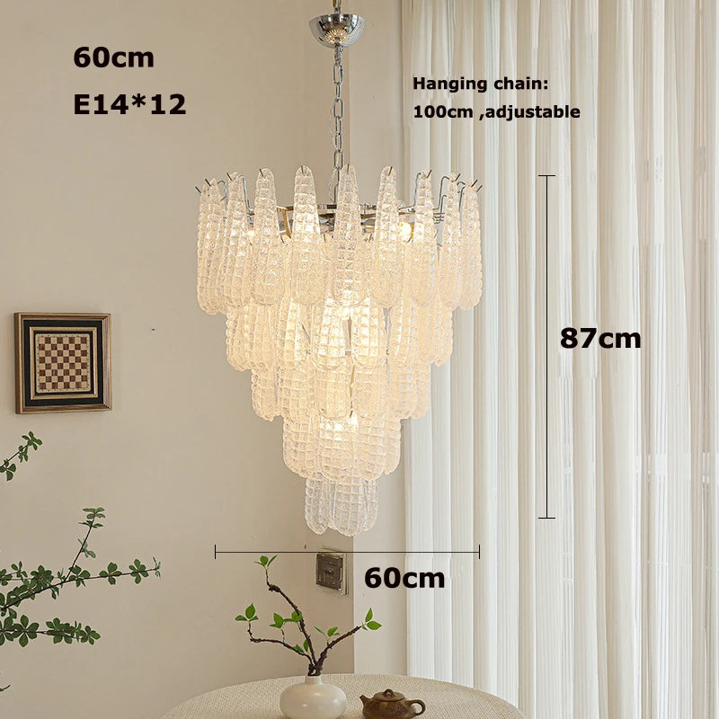 Coloured glass pendant with decorative leaf for chic interiors - vue 10 sur 12