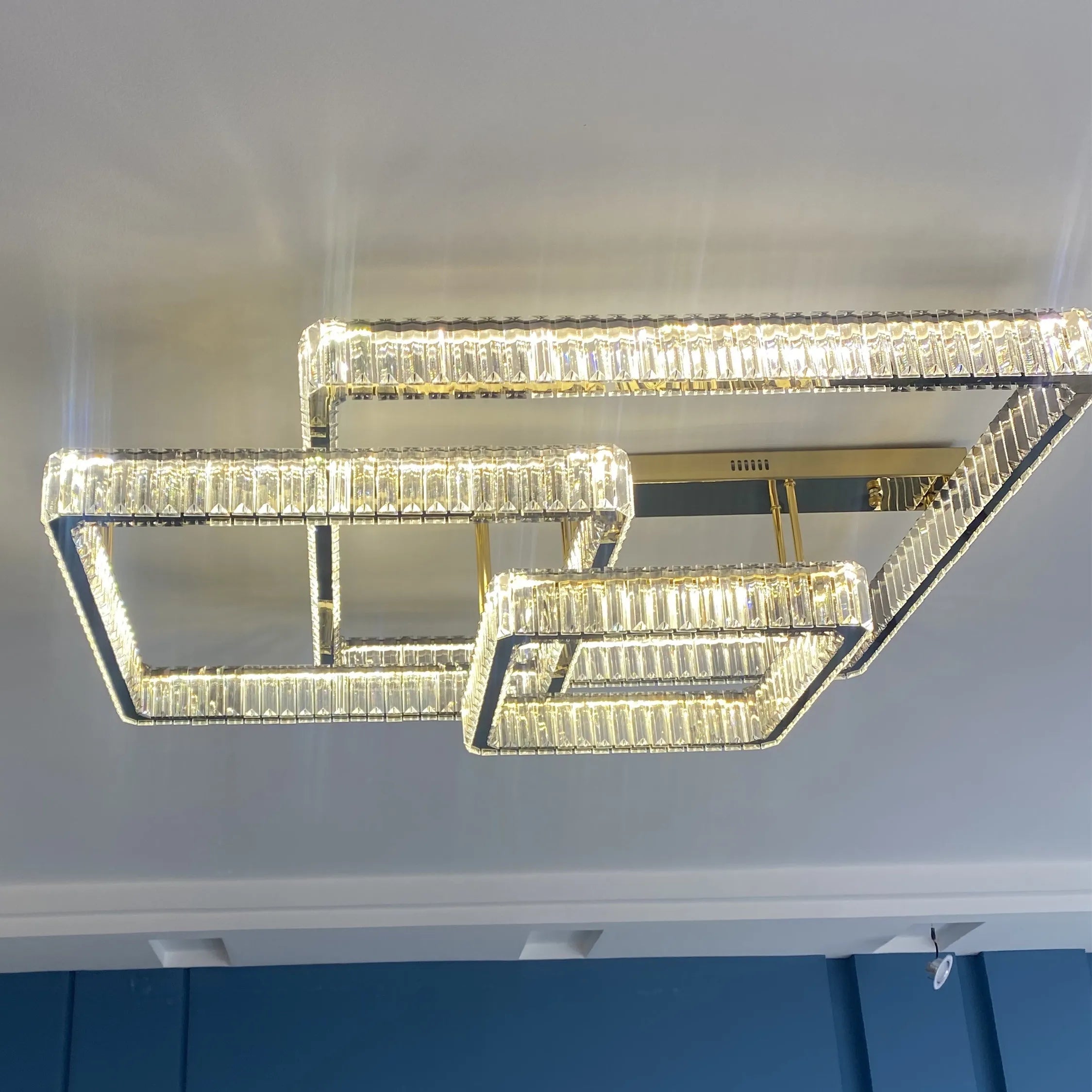 Plafonniers Led modernes à intensité variable pour salon Lustre cristal plafonnier chambre luxe plafonniers luminaires - vue 5 sur 11