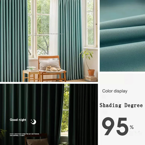Rideau occultant moderne plissé pour chambre salon