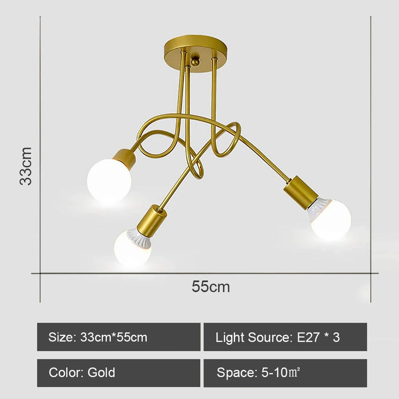 lustre sputnik moderne style industriel pour intérieur élégant