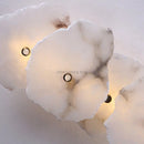 applique murale led design moderne en marbre et cuivre