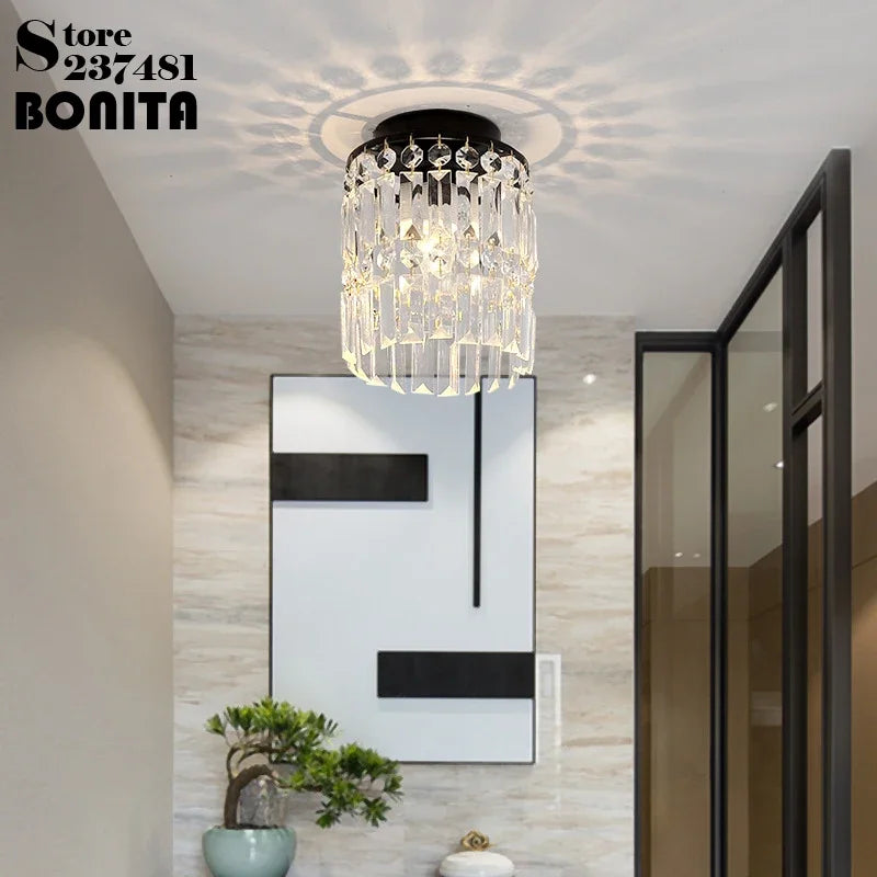lustre en cristal moderne suspension décorative et brillante - vue 5 sur 14
