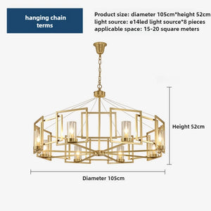 Creative designer copper pendant light for elegant lighting