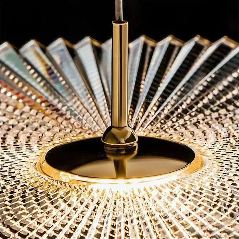 suspension minimalistes modernes en verre grain d'eau - vue 7 sur 9