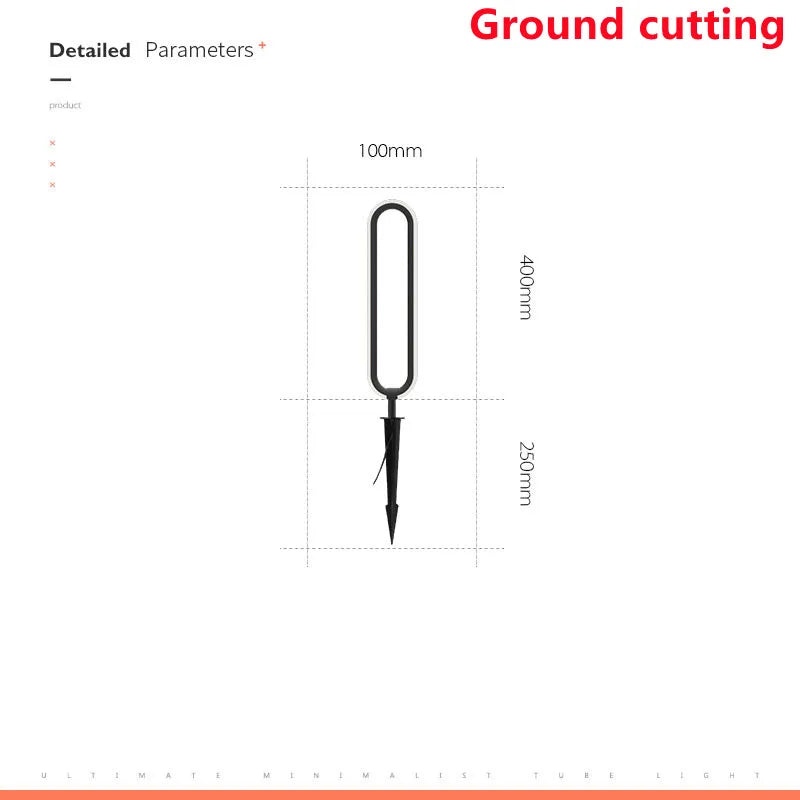 lampe LED extérieure ronde minimaliste pour jardin et allée - vue 13 sur 12
