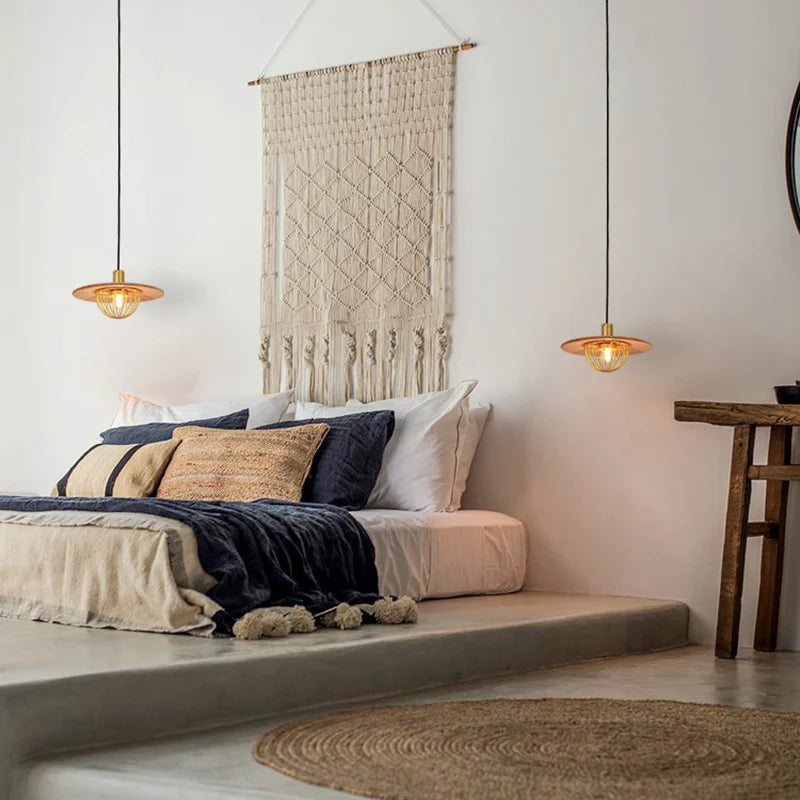 lustre rétro led loft suspension moderne luminaire - vue 4 sur 8