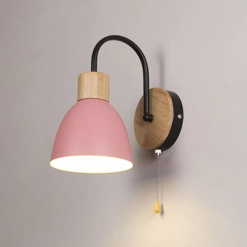 applique nordique moderne macaron avec interrupteur led décoration maison - vue 6 sur 18