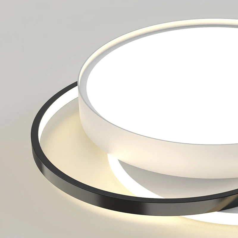 plafonnier led encastrable design minimaliste moderne combinaison ronde - vue 6 sur 10