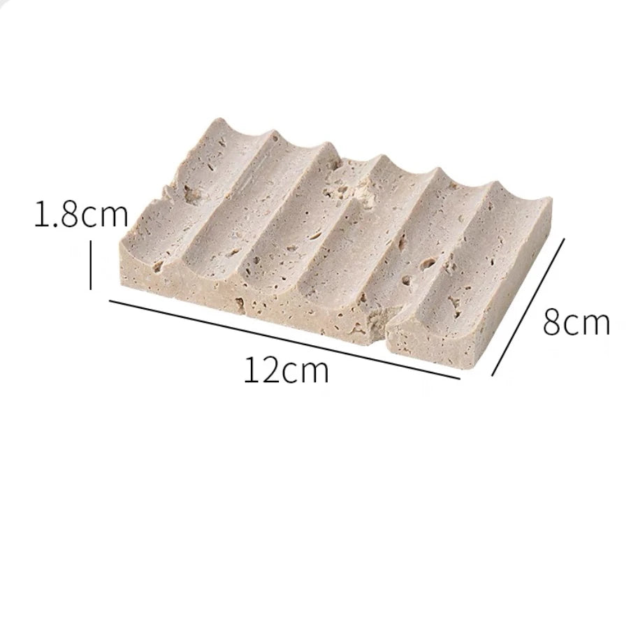 porte-brosse à dents en travertin luxe pour salle de bain - vue 14 sur 15