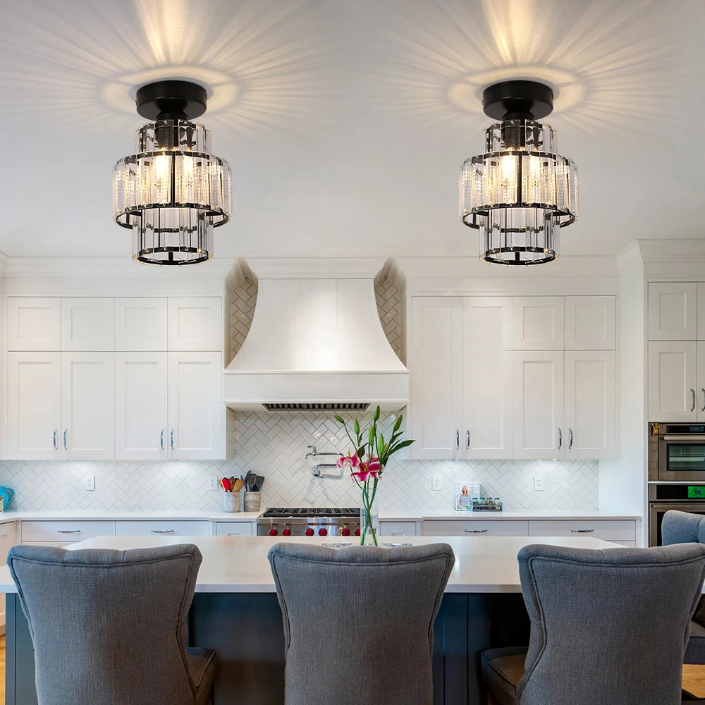 lustre moderne en cristal k9 led pour maison hôtel - vue 4 sur 10