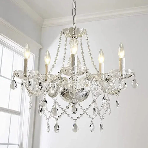 lustre en cristal moderne pour une décoration élégante et lumineuse - vue 3 sur 8