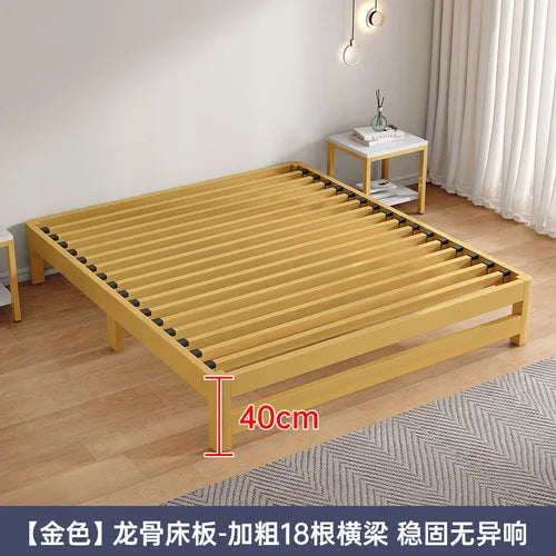 Single tatami bed frame, modern and simple home master bedroom, 1.8-meter double iron bed - vue 9 sur 29
