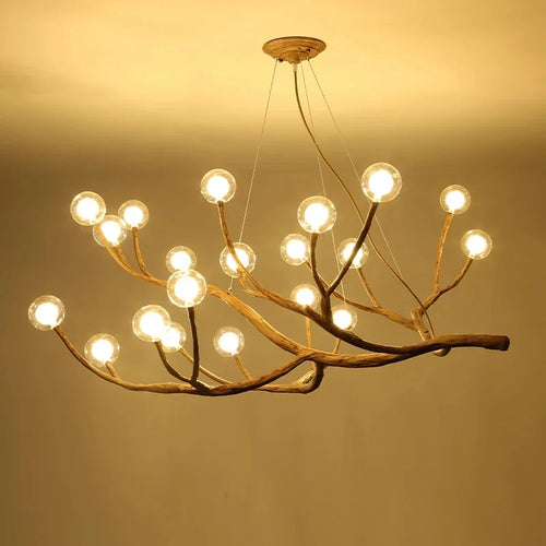 Moderne Arbre Verre Bulle LED Lustre Éclairage Rétro Plafond Lustres Vintage Maison Suspension Suspension Luminaires - vue 6 sur 23