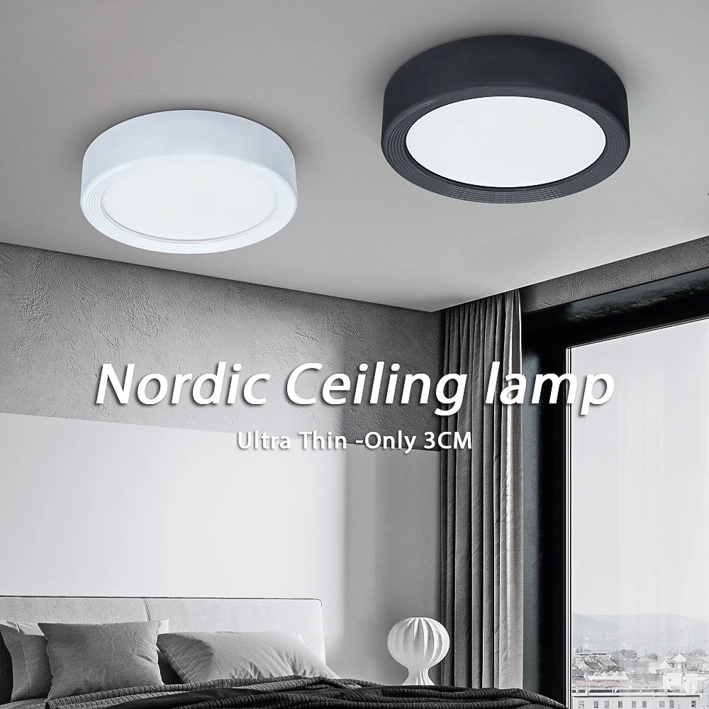 Mini LED plafonniers Dimmable Grain de bois Surface monté Downlight maison chambre décor Spot pour salon 220V 110V - vue 6 sur 11