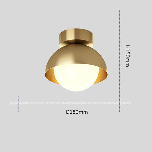 Modern minimalist copper corridor lamp with three colours - vue 6 sur 7