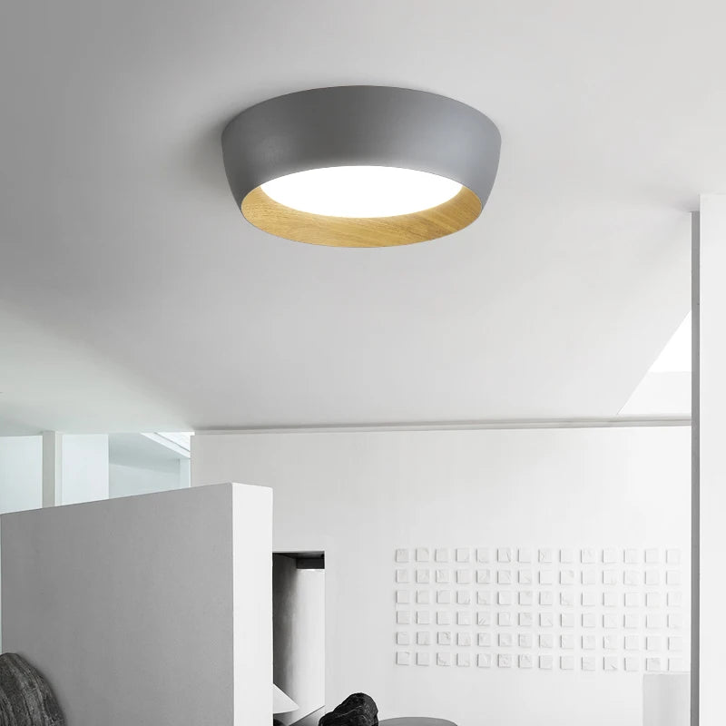 Plafonniers LED nordique pour salon chambre couloir Luminaire blanc noir gris lampe 	 lustres e pendentes - vue 7 sur 16