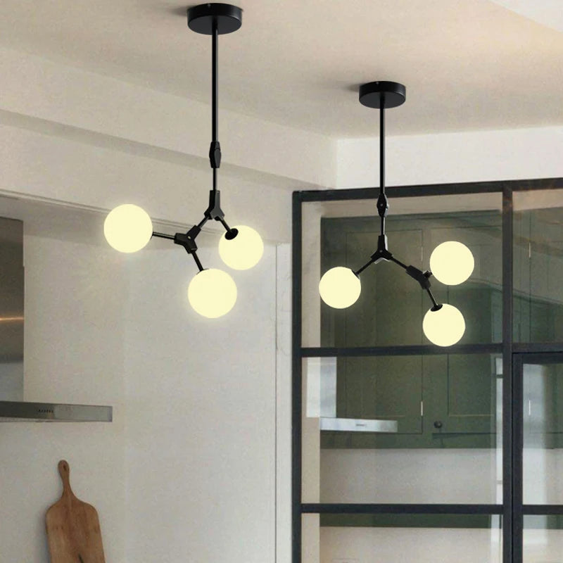 lustre minimaliste en verre pour un éclairage élégant - vue 6 sur 12