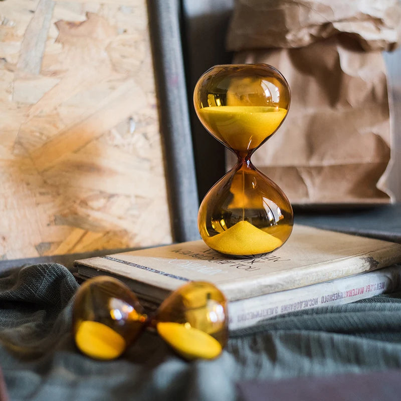 sablier en verre décoratif pour bureau et cadeau - vue 2 sur 8