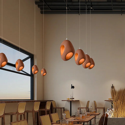 Modern minimalist LED chandelier for decorative indoor lighting - vue 5 sur 23