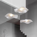 Nordic minimalist cream fabric Wabi Sabi LED pendant light for living room, bedroom, home decor or loft