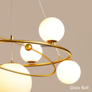 Minimalist glass LED pendant for interior decoration